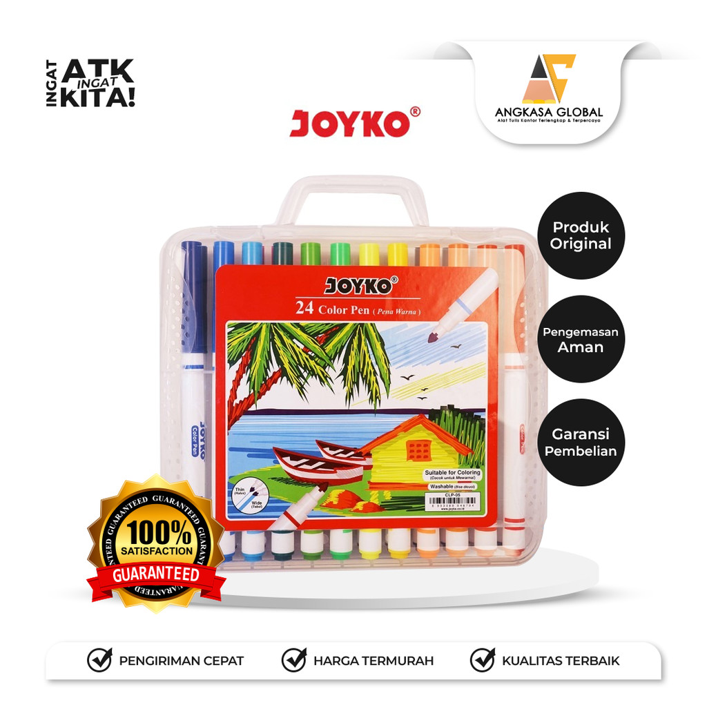 

JOYKO 24 PEN WARNA/ COLOR PEN WASHABLE CLP-05 (1SET)