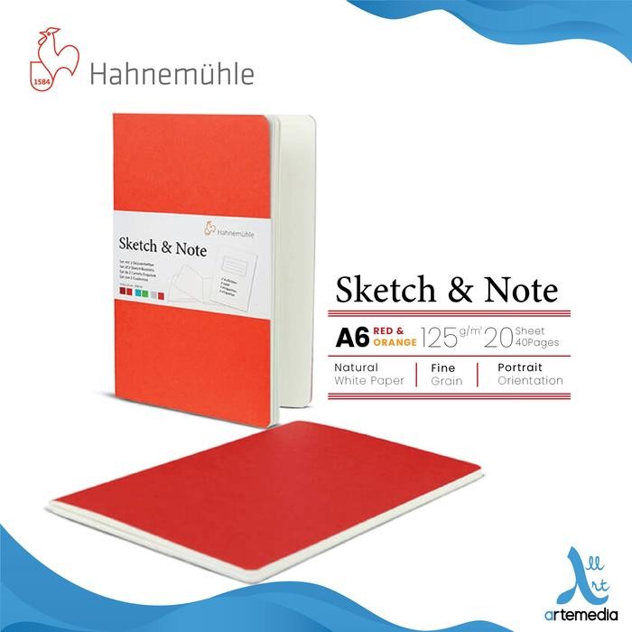 

TERLARIS! Buku Sketsa Hahnemuhle Sketch & Note A6 Stitch Bound Sketchbook - RED & ORANGE