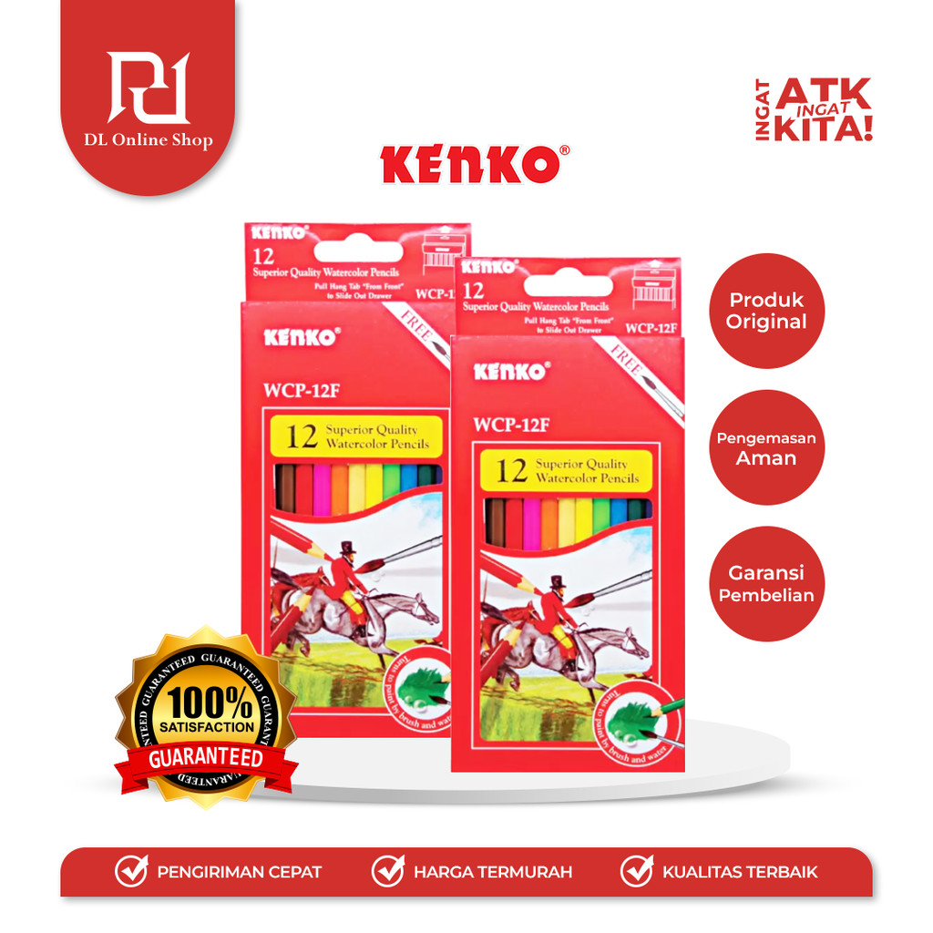 

KENKO 12 PENSIL WARNA AIR/ WATER COLOR PENCIL WCP-12F (1SET)