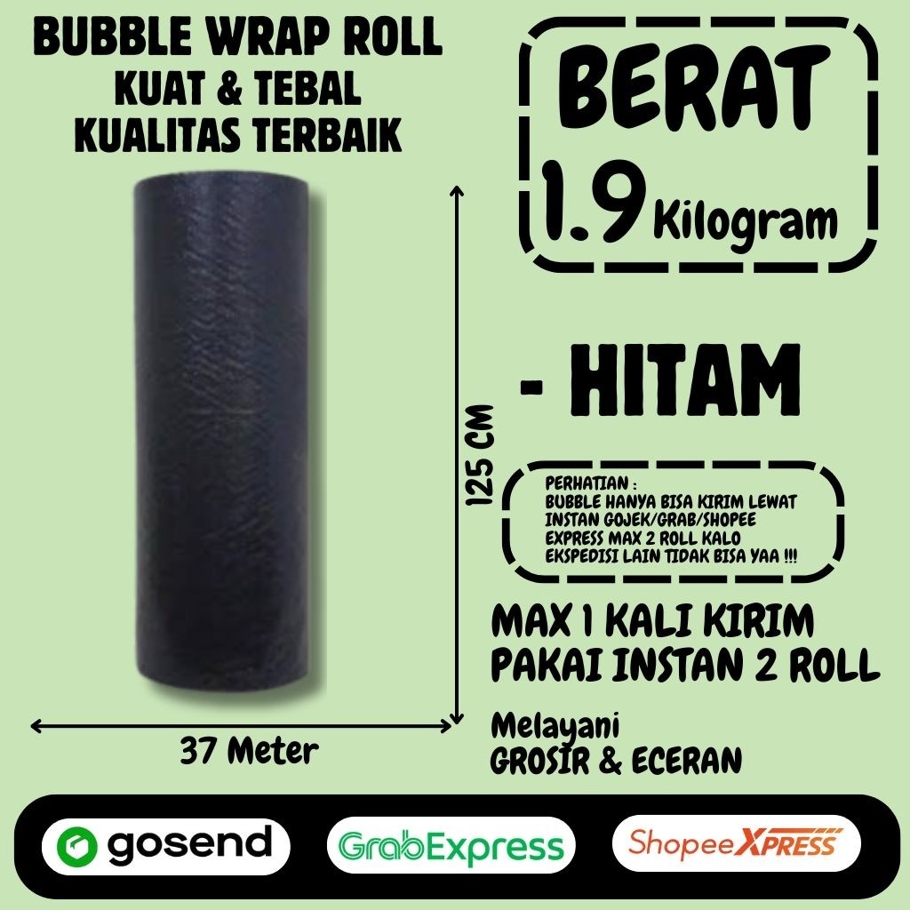 

READY Bubble Wrap Hitam Berat 1.9kg bubble wrap Paling Murah