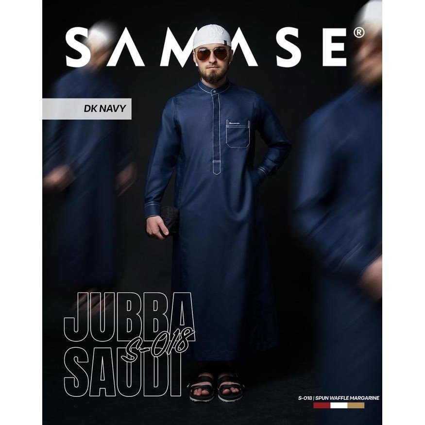 SAMASE S018 JUBBA SAUDI LENGAN PANJANG - DK NAVY, XL