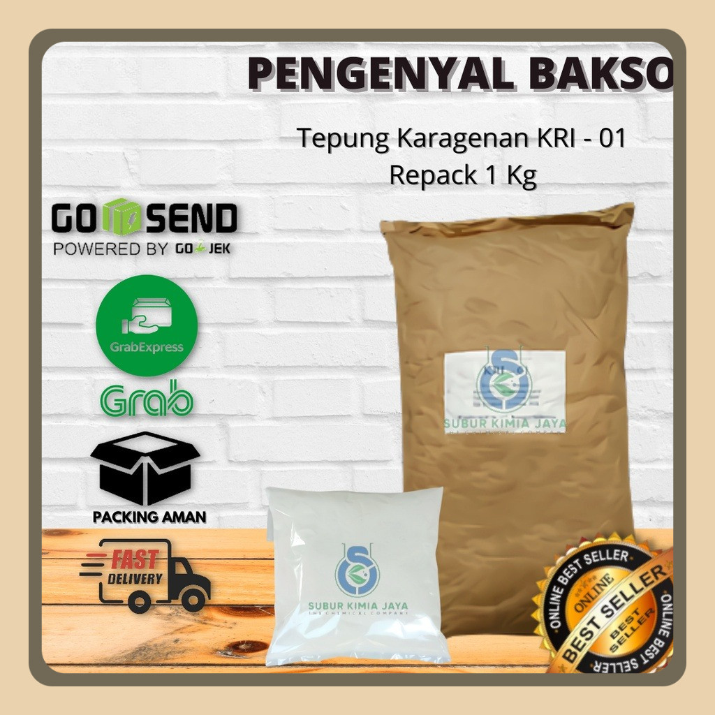 

Tepung Karagenan Pengeyal Baso / Sosis / Nugget / Carrageenan / Karagen Repack 1 Kg