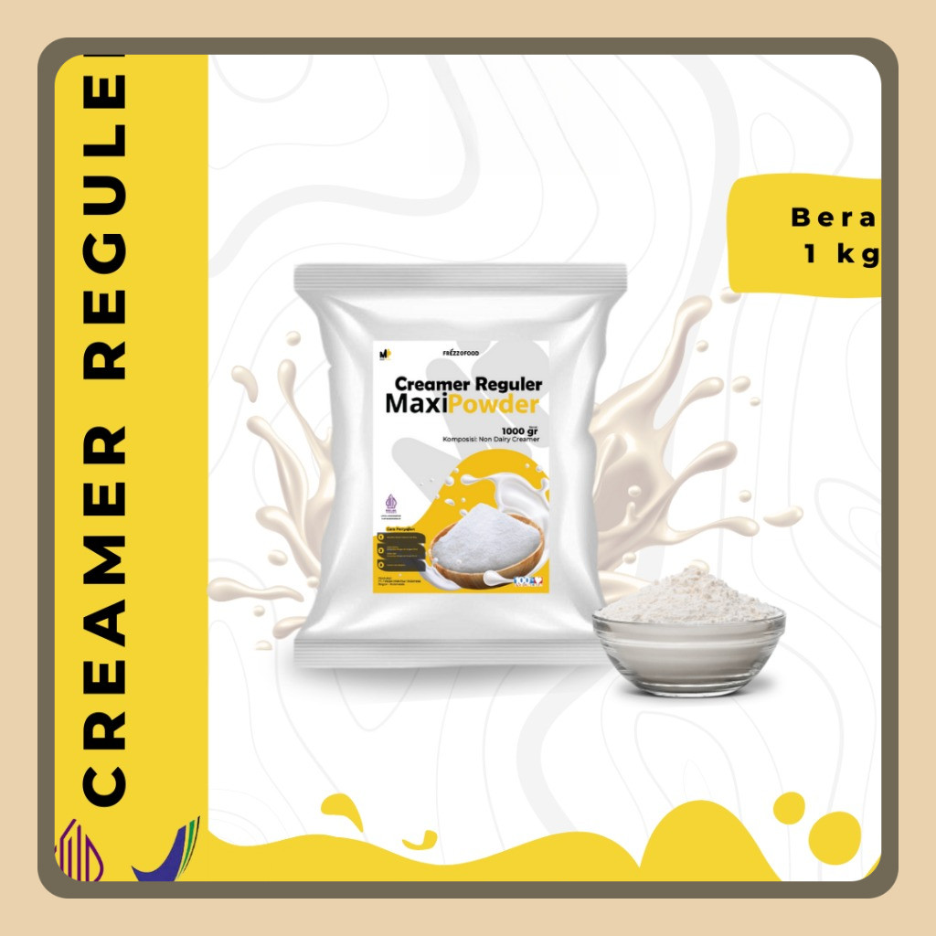 

Creamer Reguler 1kg / Bubuk Creamer Reguler Termurah / Non Dairy Creamer / MaxiPowder