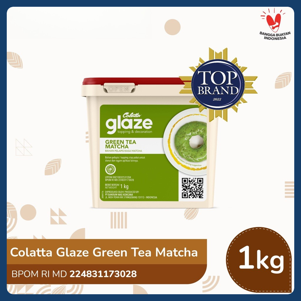 

Colatta Glaze Green Tea - Bahan Pelapis Rasa Green Tea 1Kg