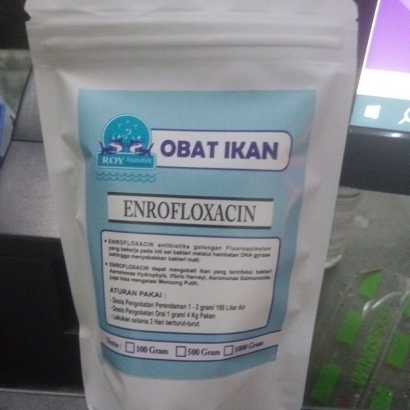 Enrofloxacin Murni Obat Ikan dan Hewan 100gr