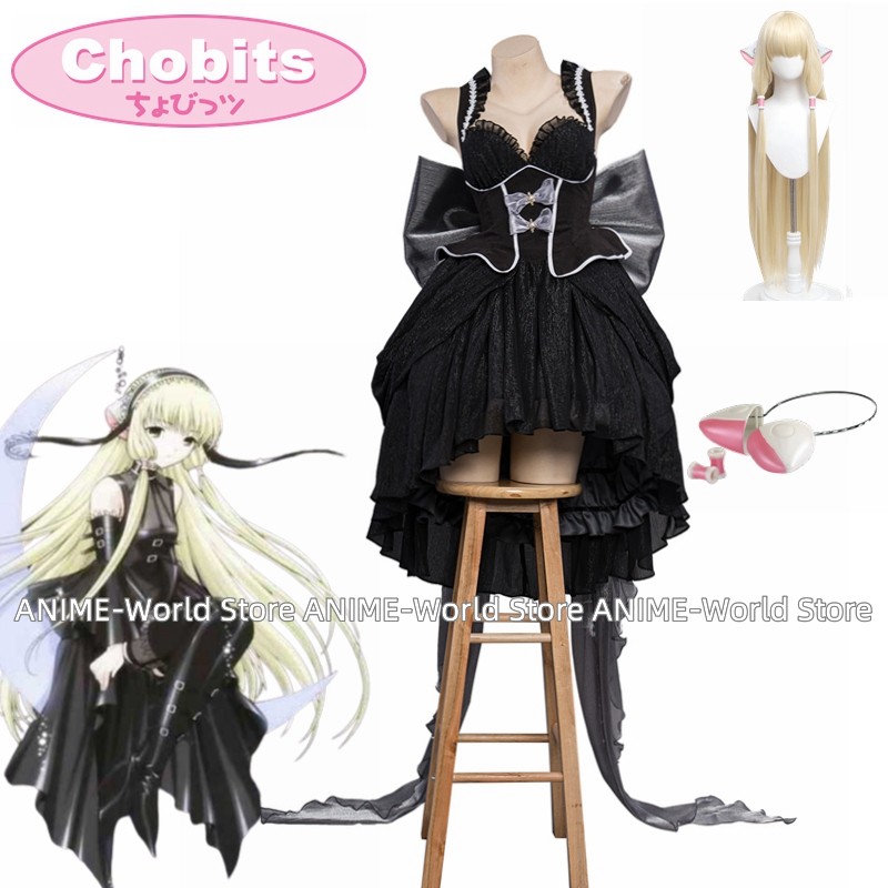 Anime Manga Chobits Chi Cosplay Costume Lolita Pink Bow Clamp Chi Cosplay Bow Clamp chi Halloween Ch