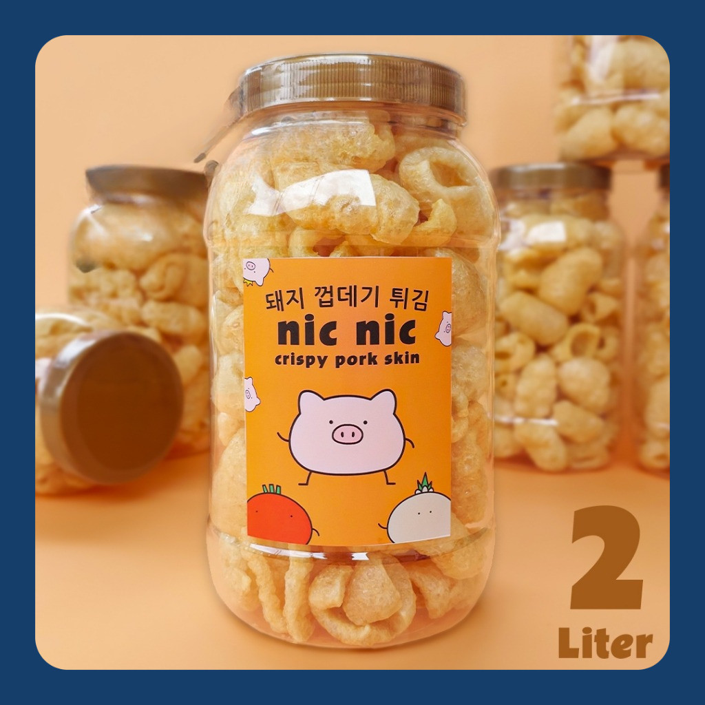 

Kerupuk Babi Nic Nic 2 Liter Snack Cemilan Rambak Krupuk Kerubi