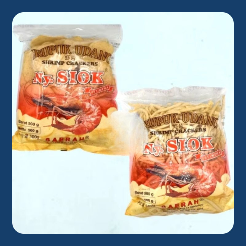 

kerupuk udang Ny.siok stik / oval 500 gram