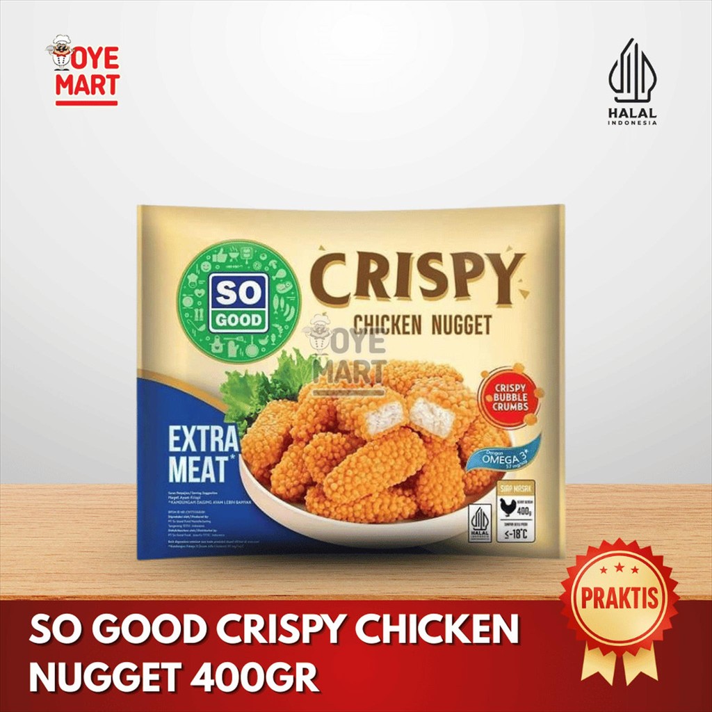 

[PROMO] SO GOOD CRISPY CHICKEN 400GR / NUGGET KRISPI BUBBLE