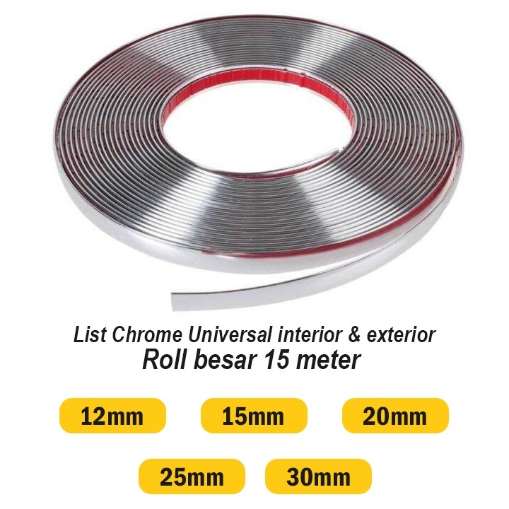 List Chrome Molding Mobil Universal Silver Kilap