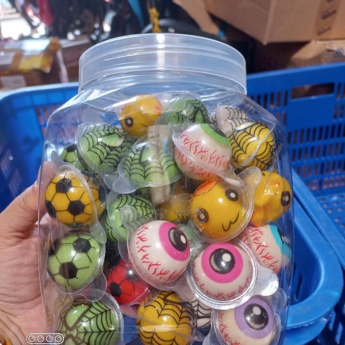 

Permen Lunak Bola bentuk Campur toples isi 50 pcs Terlaris