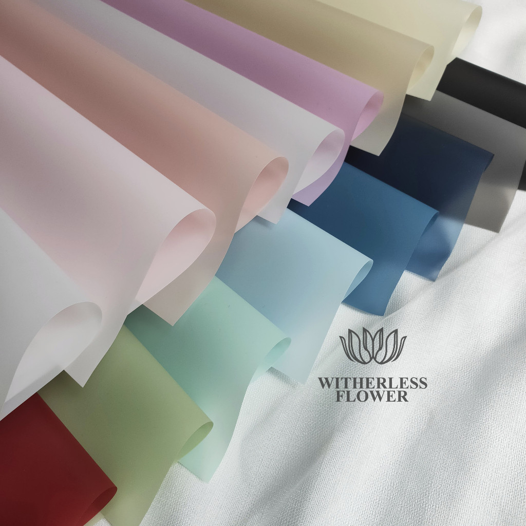 

[10 & 20 LEMBAR] Cellophane Basic Color Transparent / Kertas Buket Bunga Florist Flower Wrapping Paper Transparan