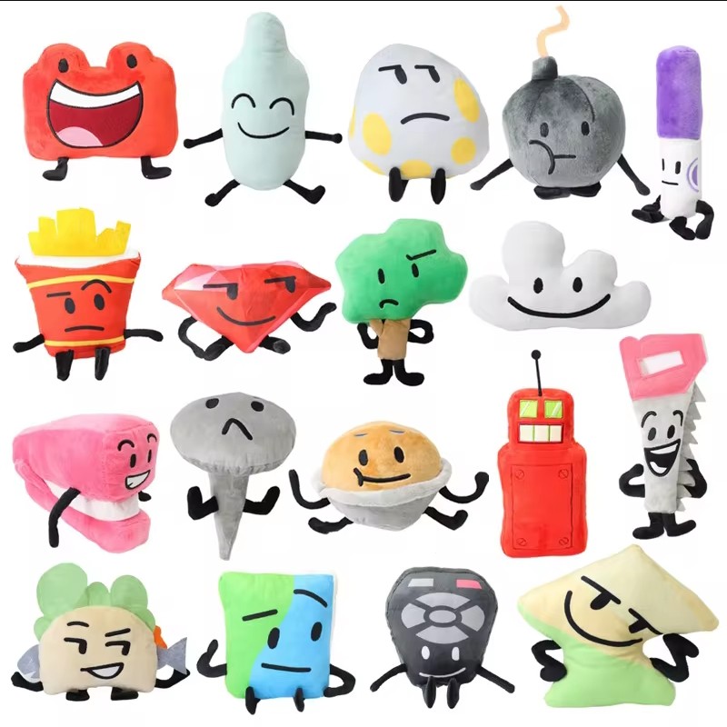 New Battle for Dream Island Plush Toy BFDI Stuffed Animal Soft Doll Plushie Figure Plant Number Lett