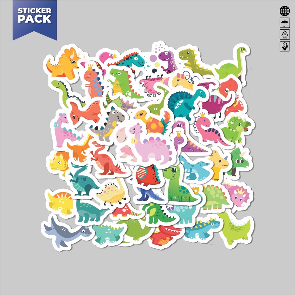 

[100PCS]Stiker Pack Sticker Hewan Dinosaurus Aesthetic Vinyl Anti Air Dekorasi Sticker Laptop Buku Journal Koper Helm Casing HP Gitar Helm Skateboard
