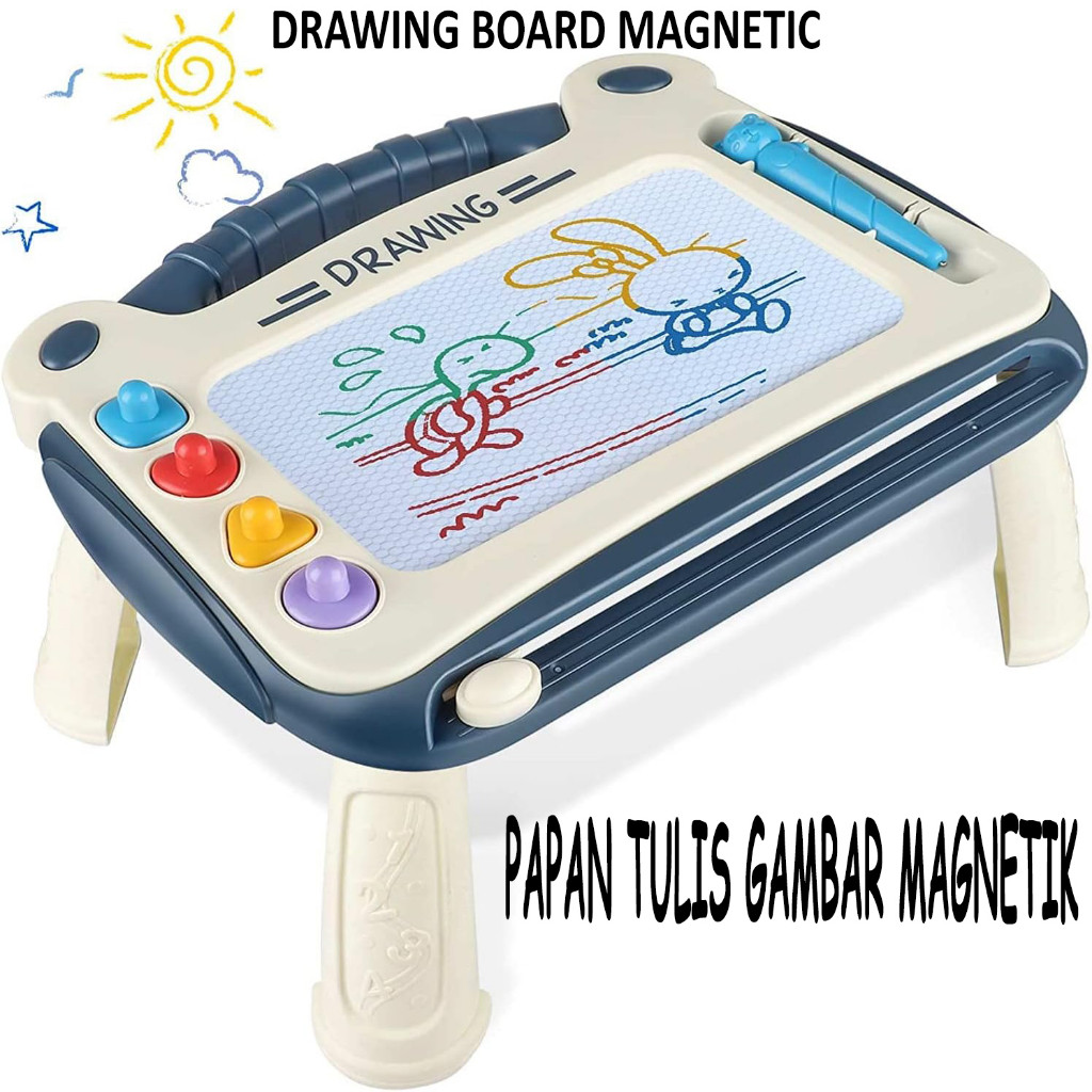 

Mainan Edukasi Papan Tulis Warna Magnetik Bisa Dihapus Erasable Magnetic Drawing Board Happy Doodle Meja Gambar Mewarnai Menulis Menggambar
