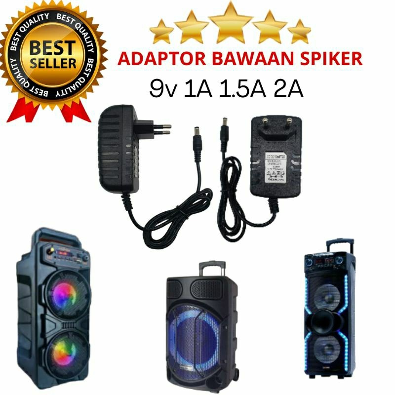 TER Original Adaptor 9Volt Jack 3.5mm / 5.5mm cas casan speaker advance, Asatron, Dat, Noise, Aiwa R