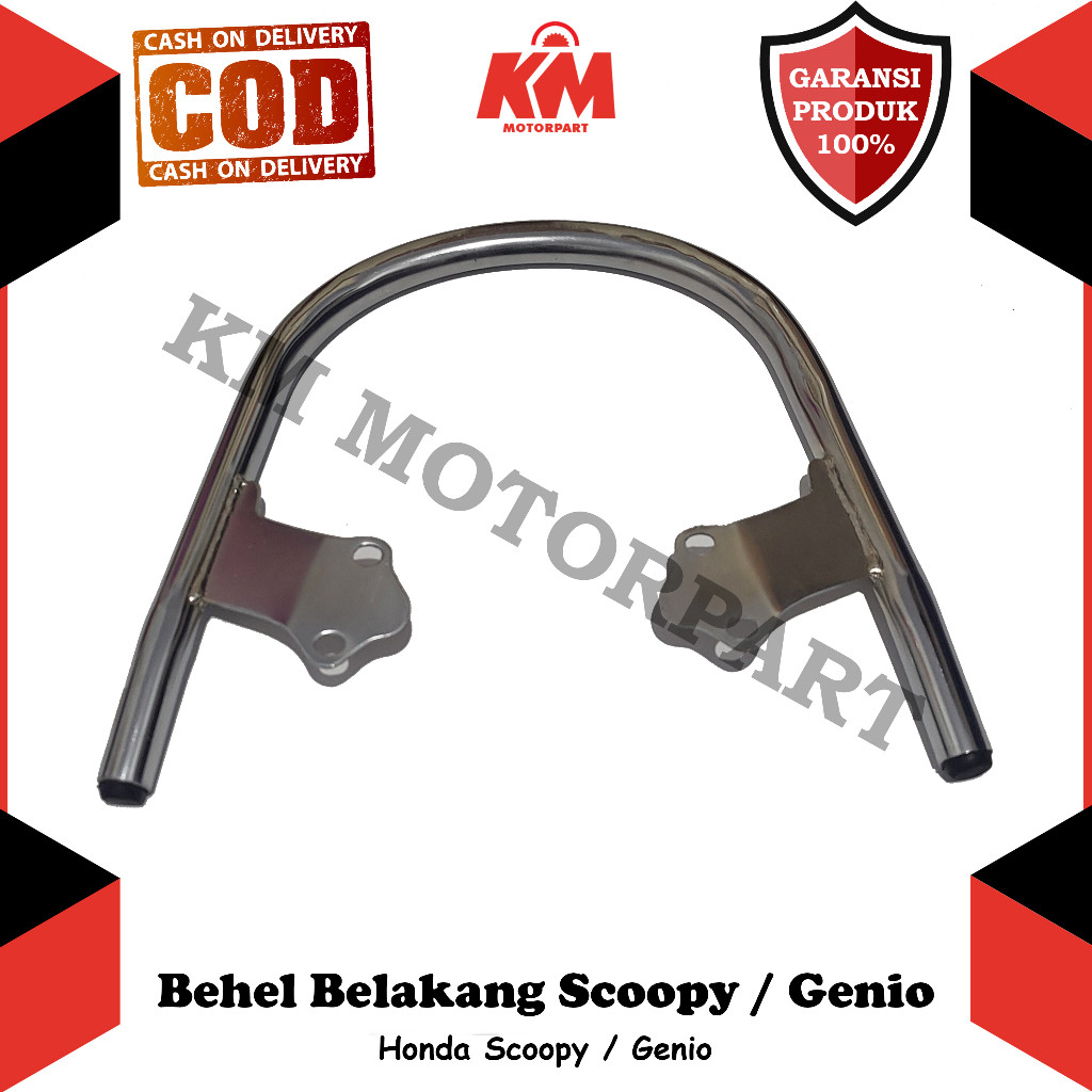 Behel Belakang Scoopy Fi Karbu Genio Chrome Berkualitas Variasi