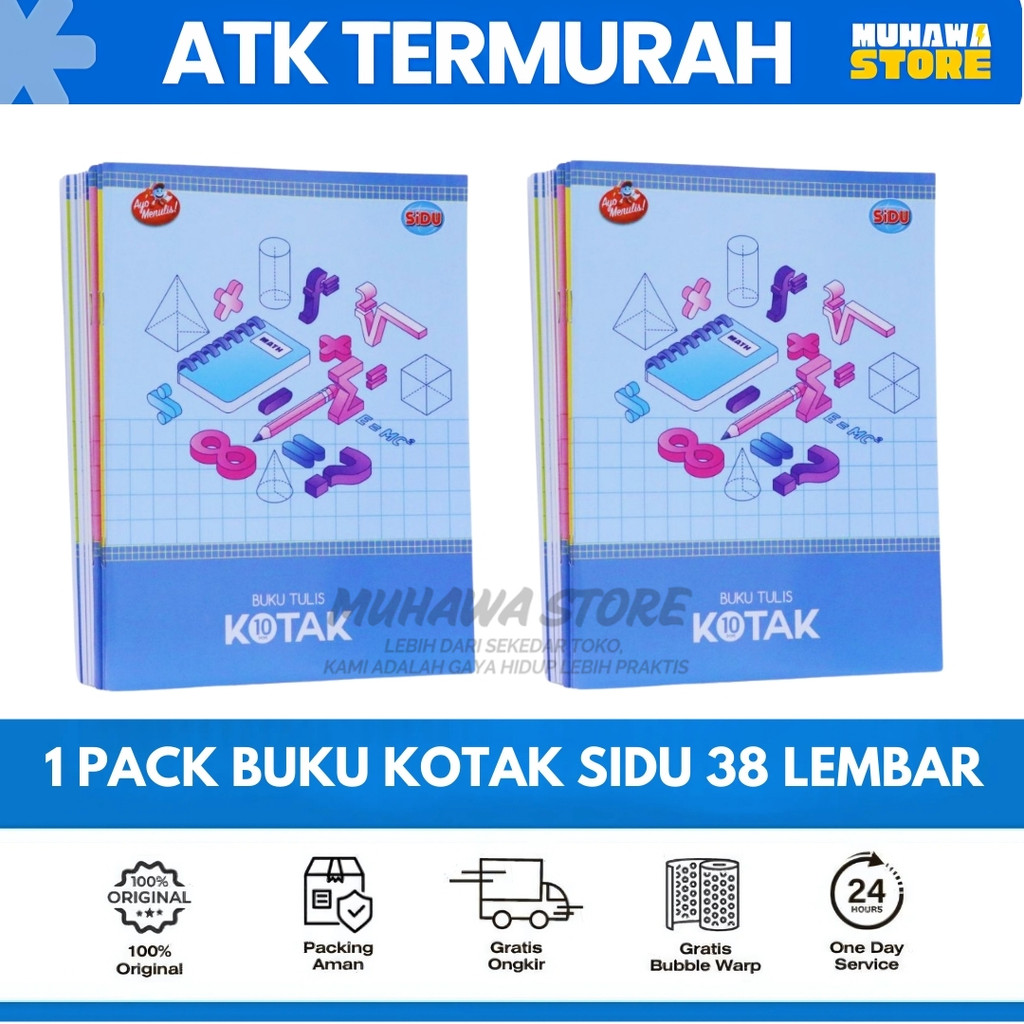 

Buku Tulis Kotak 14mm Sinar Dunia SiDu 38 Kotak Besar 14 mm