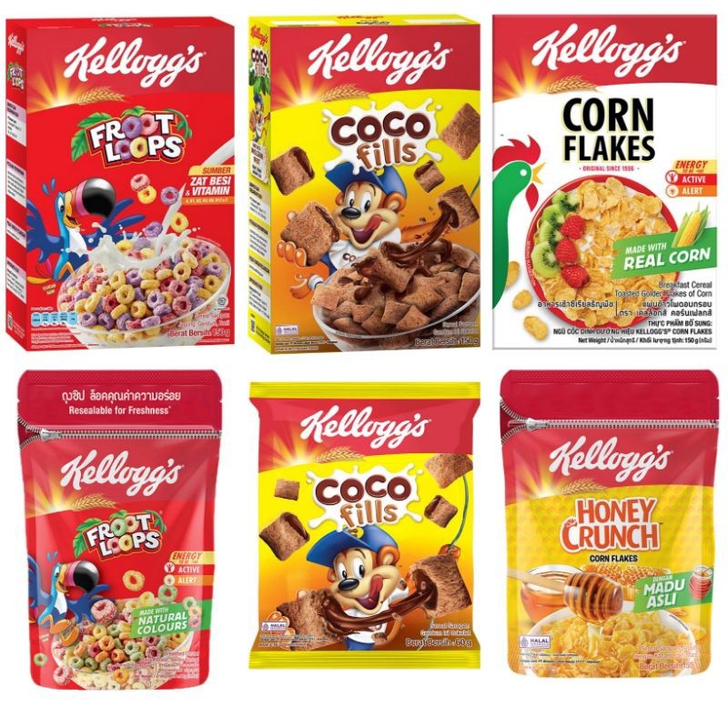 

Kellogg's Froot Loops Sereal sarapan jagung Kelloggs coco fills - ARM