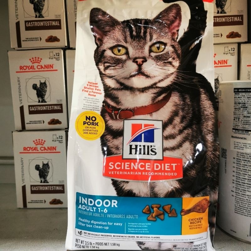 SCIENCE DIET ADULT CAT INDOOR 1,5kg FELINE FOOD MAKANAN KUCING HILLS-HILLS INDOOR 1,5kg ADULT SCIENC