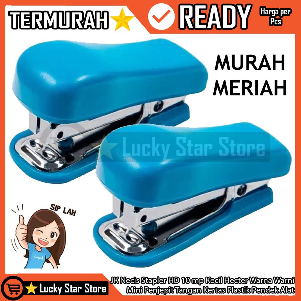 

JK Necis Setepler Seteples Hd 10mp Jepit Penjepit Stapler Stepler Jepretan Kecil Mini Hekter Warna Staples Steples Tangan Pendek Alat Strapler Hecter Kertas Plastik Jekrekan Ceklekan XNDL Pengokot Kokot Pemaut