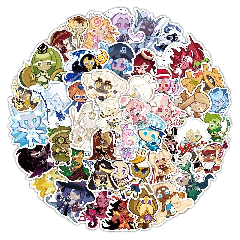 

60Pcs Game Cookie Run Kingdom Stickers DIY Diary Laptop Luggage Skateboard Graffiti Decals Fun Classic Stickers