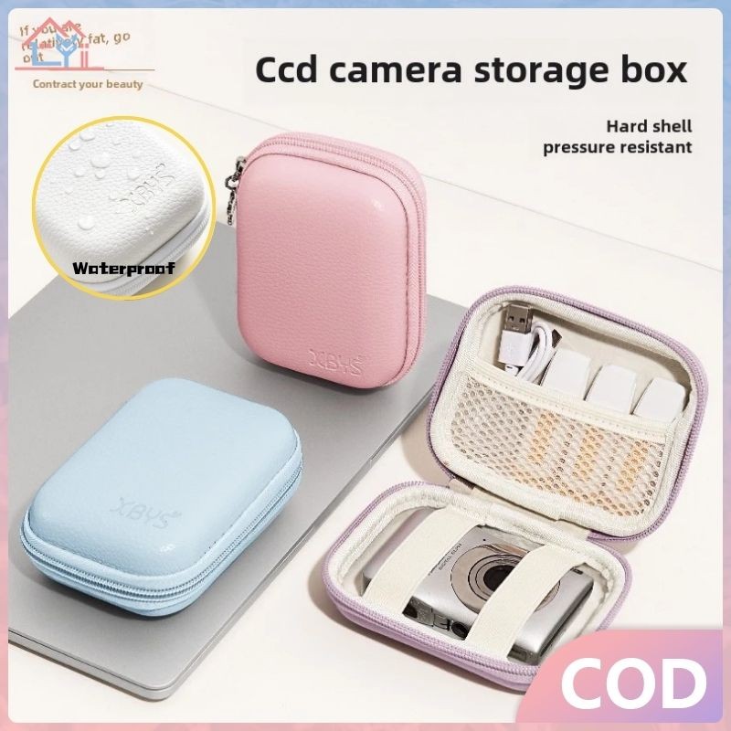 [Pengiriman Jakarta]CCD Camera Storage Box Mini Smartphone Printer Tahan Guncangan Hard Shell Carryi