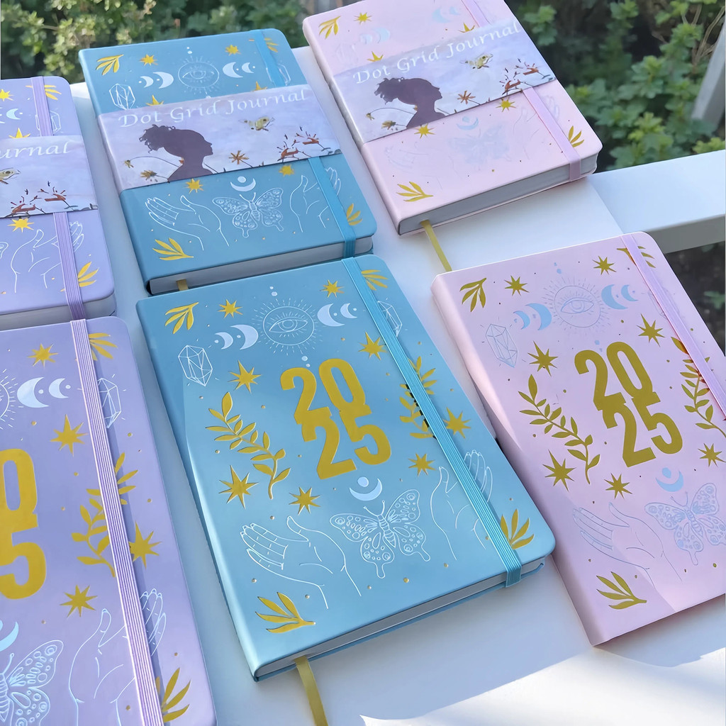 

BUKE Dot Grid Journal, Numbered 160P Dotted Notebook,Faux PU Leather Hardcover A5 Size