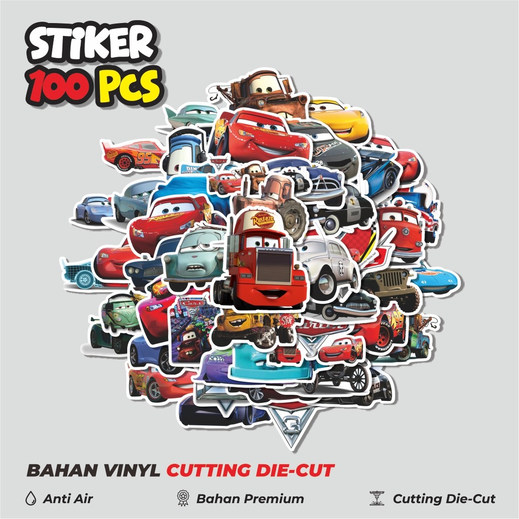 

Terbaru! 50 pcs Sticker Cars Toons Sticker Dekorasi Lucu Kreatif untuk Notebook, Skateboard, HP