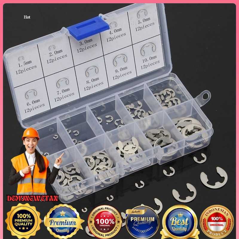 

JARBLUE E-Clip External Retaining Ring Assortment Kit 120PCS - JR20