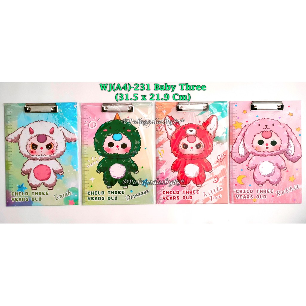 

(1 Biji) Clip Board Baby Three 31.5 x 21.9 / Papan Ujian Baby Three A4 / Clipboard GXIMP WJ(A4)-231