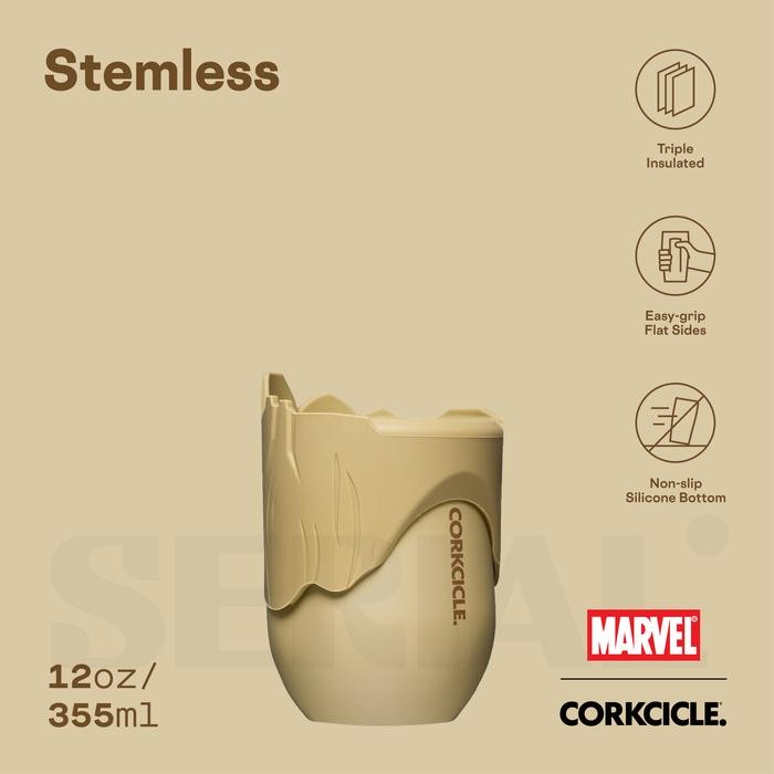 CORKCICLE Stemless 12oz - Marvel Groot