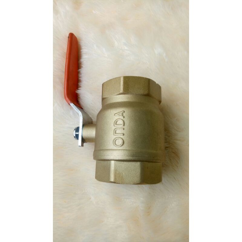 Kran air 2 inch ball Valve original (ONDA) kuningan