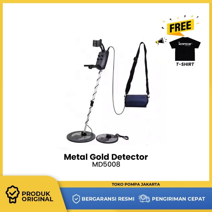 Metal Gold Detector MD5008 Double 2 Coil Detektor Emas Logam MD-5008 Finder Sniper