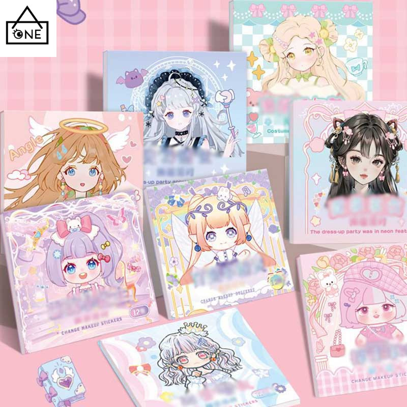 

COD❤Aksesori ModeBuku Stiker Dress-Up Princess Mainan Puzzle Anak-Anak Stiker Gaya Lucu