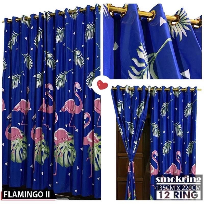 HokiChan Gorden Smokring + Poni Pintu Atau Jendela Karakter Flamingo Flaminggo Biru