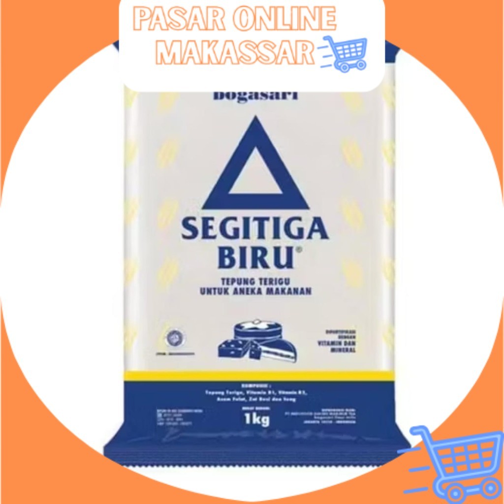 

Segitiga Biru Bogasari Tepung Terigu1 KG ECO Kemasan Transparan