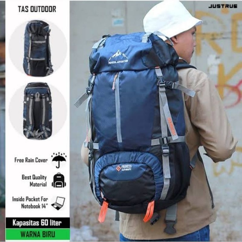 Tas Hiking Tas Carrier Ransel 60 Liter Progess Adventure Original