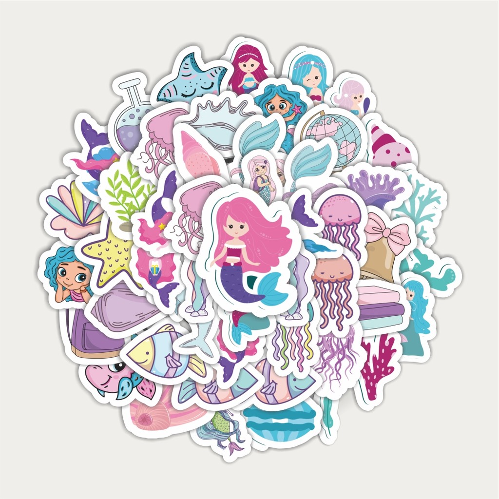 

Sticker Pack Stiker Kartun Pink Ungu Mermaid [Kartun PinK Ungu Putri Duyung] | Sticker TUMBLR | Stiker LAPTOP KOPER HELM