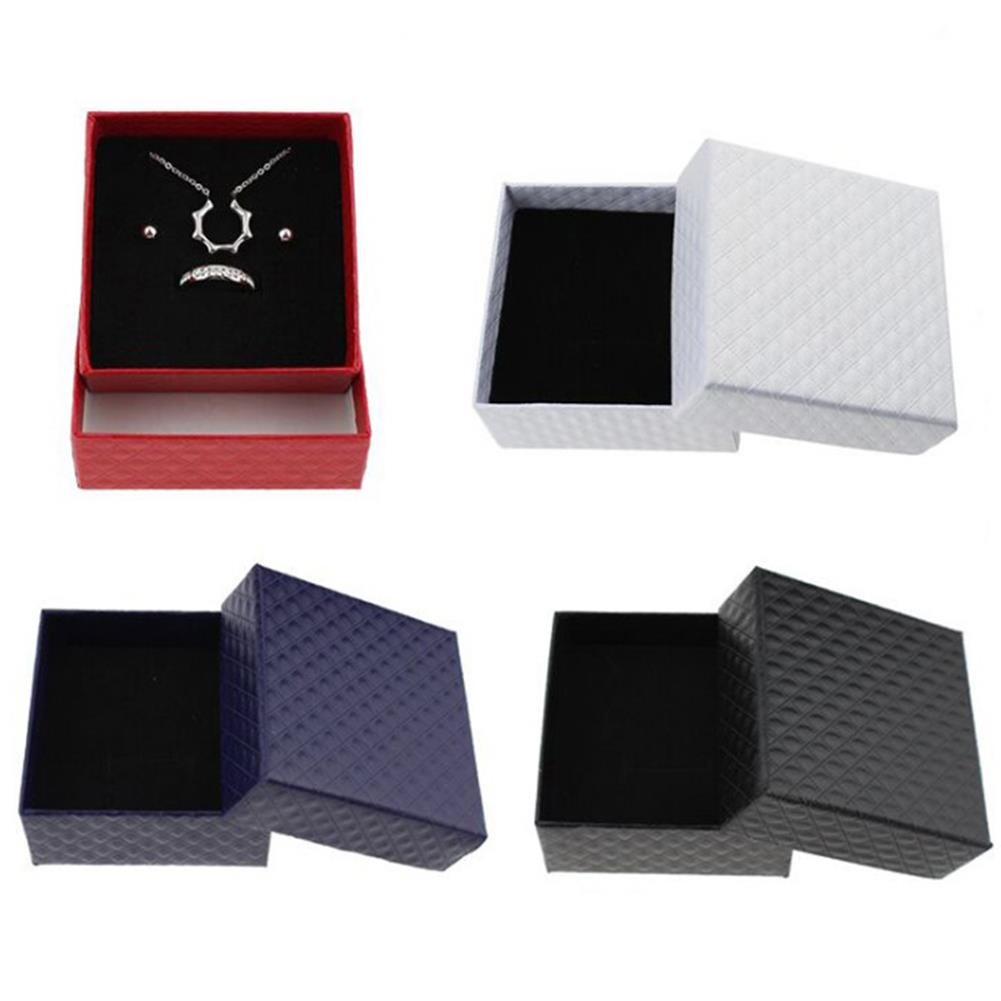 

Thick Kraft Paper Drawer Jewelry Set Packaging Box Ring Necklace Bracelets Earring Gift Case Container With Sponge Inside