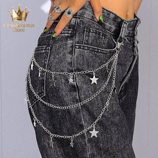 Rantai Pinggang Celana Jeans Rantai Pinggang Punk Fashion Rantai Pinggang Korea Hiphop Rantai Jeans 