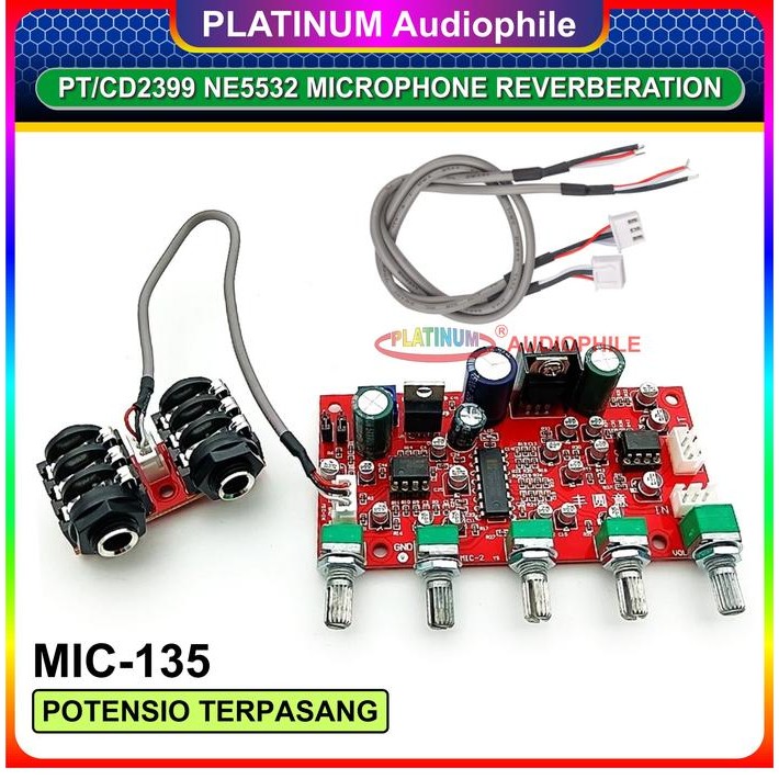 PT2399 Karaoke MIC Microphone Reverberation Modul Digital Echo Delay MIC-135 136 - MIC-135
