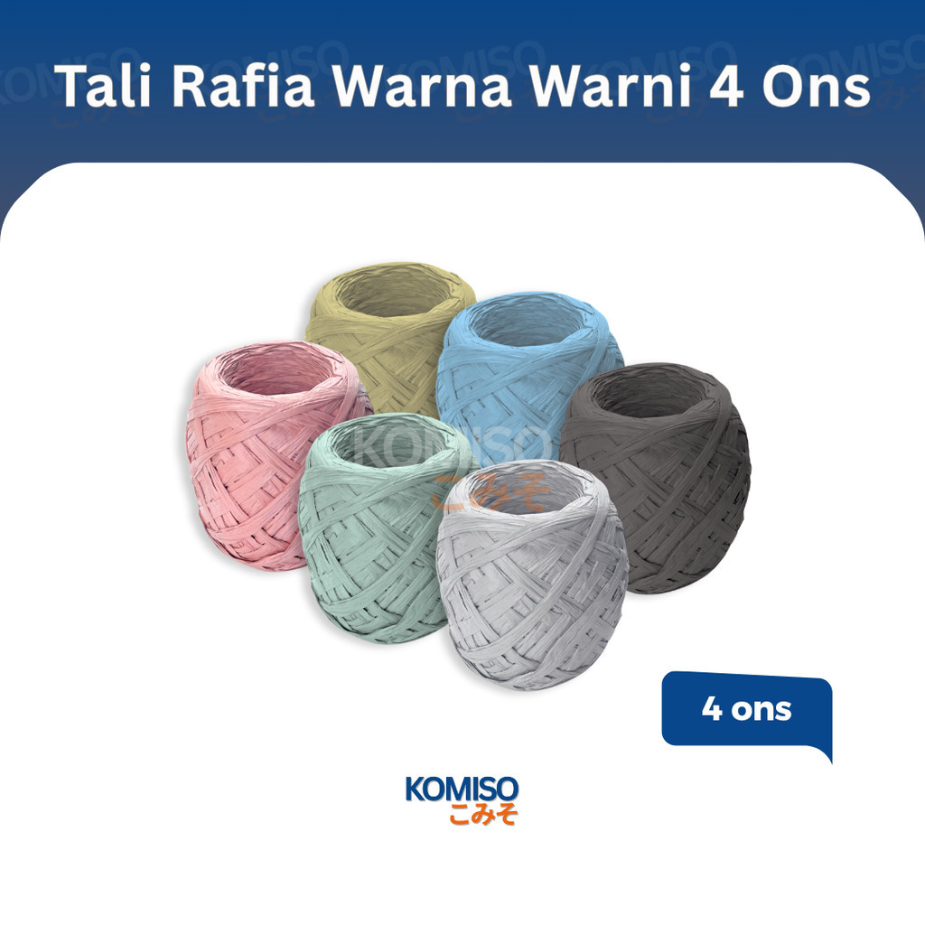 

(1 pcs) Tali Rafia Gulungan Plastik Warna Warni 4 ons Merk Angsle Tebal dan Kuat