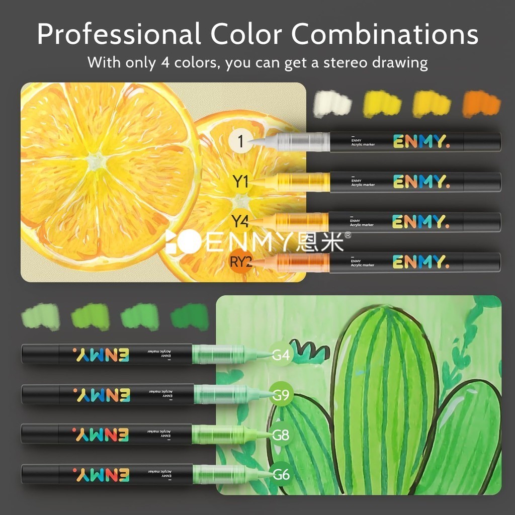 

Ay00! ENMY Blackbox Spidol Marker 20-80warna Direct Liquid Acrylic Markers