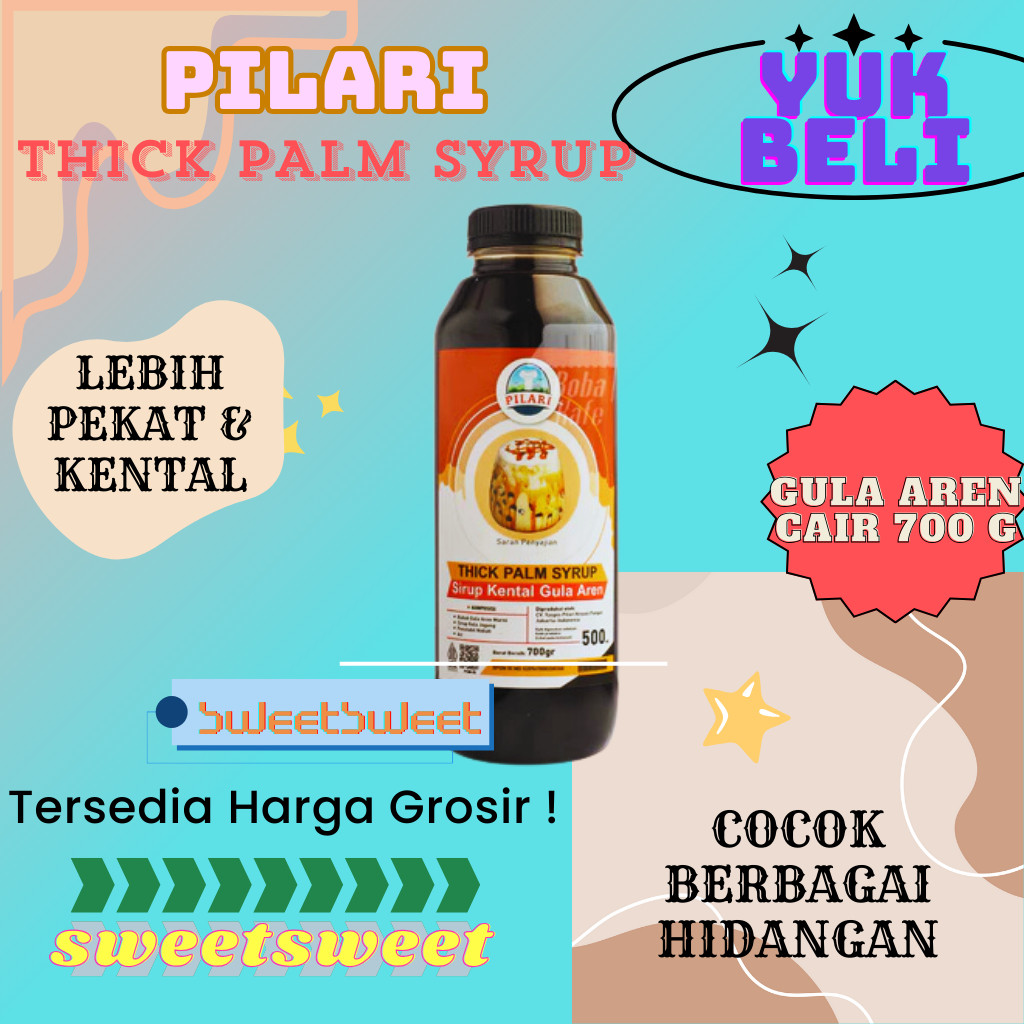 

Sweetsweet Gula Aren Cair Kental Premium | Thick Palm Sugar 700 g | Brown Sugar Liquid {Bisa COD}