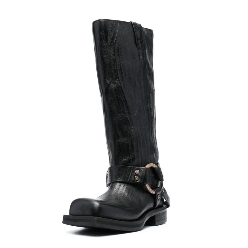 2023 Women's New European and American Casual Denim Knee Long Boots Women's Knight Boots Fashion Bel