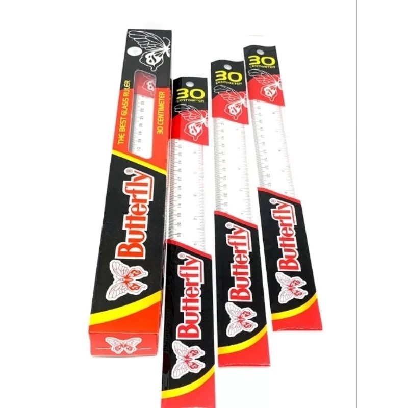 

MUSO | 12pcs PENGGARIS 30cm BUTTERFLY | SAFARI PLASTIK MIKA