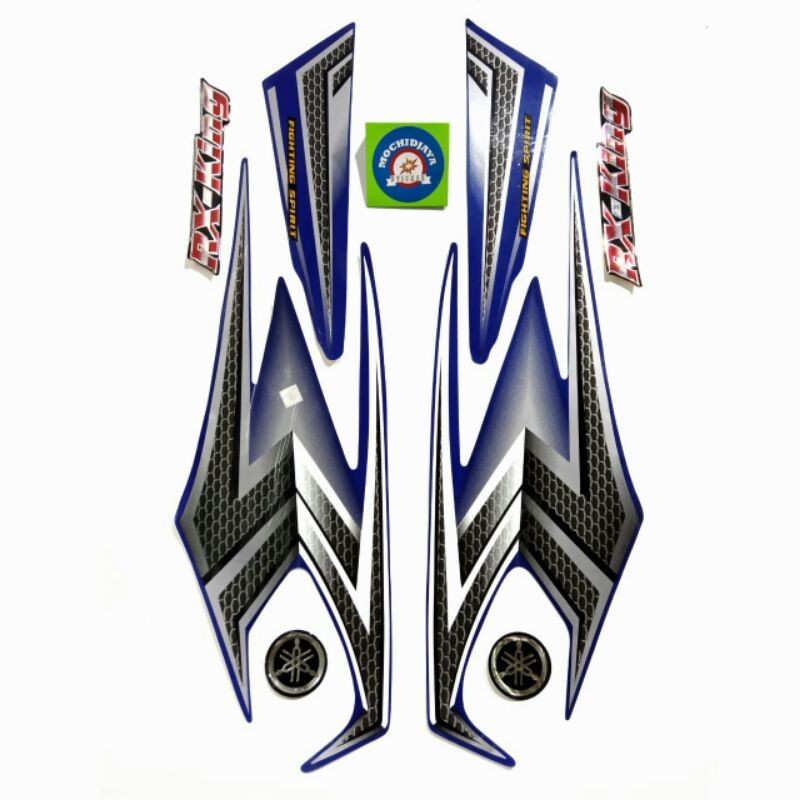 Striping Rx King 2004 Warna Biru Satu Set Emblem Rx King Terlaris Terbaik (COD)