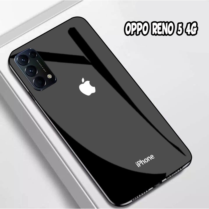 Hardcase 2d Glossy Motif Iphone  [M154] Oppo Reno 5 Reno 5F Reno 4 Reno 2F - Case Hp Oppo Reno 5 Ren