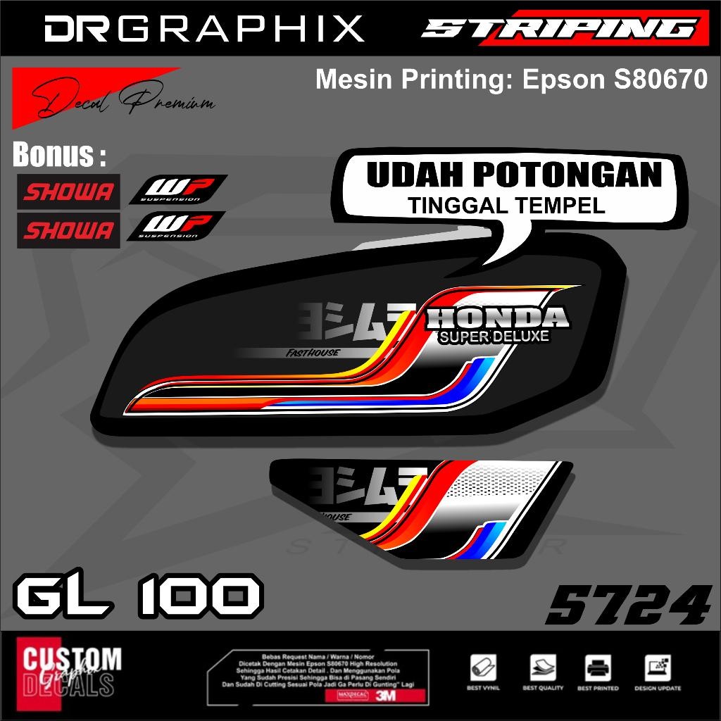 (BAYAR DITEMPAT) striping gl 100 1993 striping lis original Honda GL 100